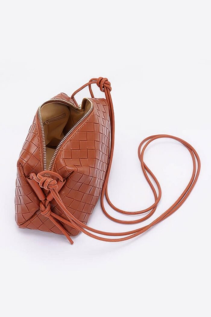 Embossed faux leather camera bag - image 5