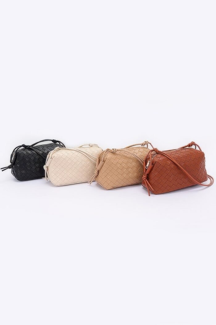 Embossed faux leather camera bag - image 9