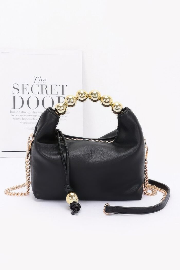 Faux leather ccb ball handle bag - image 1