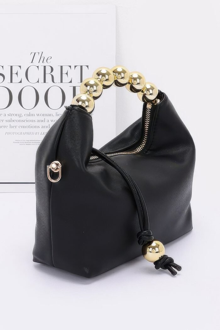 Faux leather ccb ball handle bag - image 2