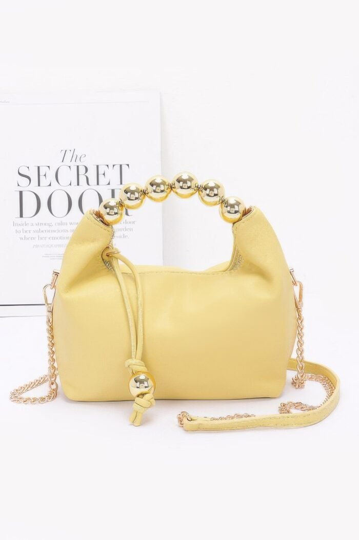 Faux leather ccb ball handle bag - image 8