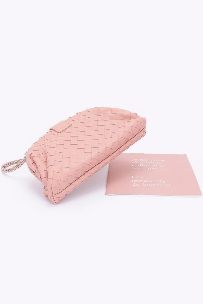 Faux Leather Braided Frame Shoulder Bag - Image 6