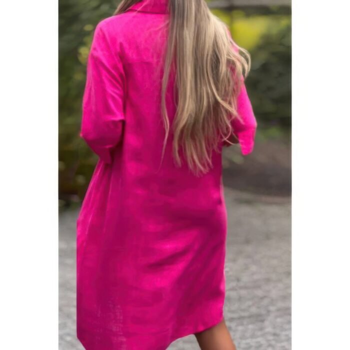Plus a line button loose fit pockets solid dress - image 2