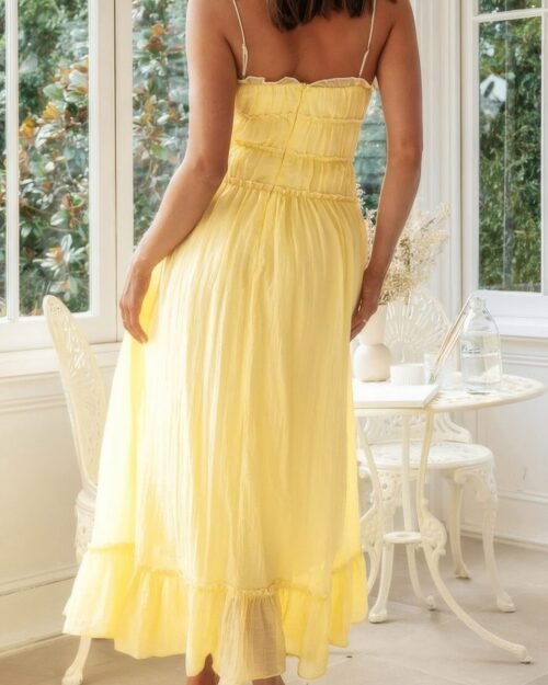 off shoulder knot pleated ruffle hem dress