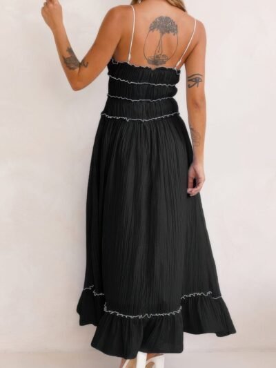 Off Shoulder Knot Pleated Ruffle Hem Dress Off Shoulder Knot Pleated Ruffle Hem Dress