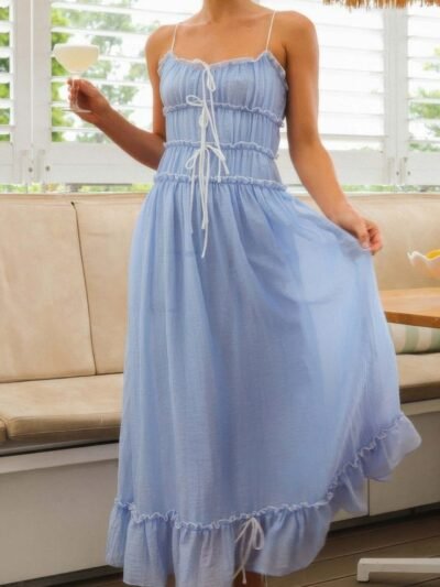 Off Shoulder Knot Pleated Ruffle Hem Dress Off Shoulder Knot Pleated Ruffle Hem Dress