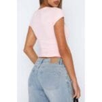 Leopard Print Star Crew Neck Slim Fitted Shirt