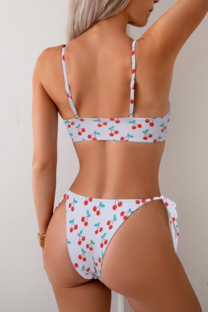 Zebra print cross two pieces knot bikini - image 16