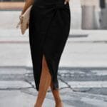 Wrap Skirt - twist-front and a body-skimming silhouette