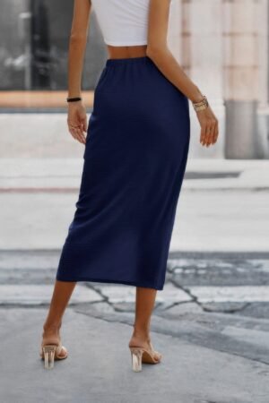 Solid Twist Wrap Assassin Fit Skirt Solid Twist Wrap Assassin Fit Skirt