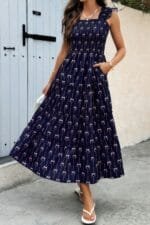 Round Neck Loose Fit Frill Trim Tee