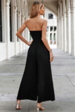 Elegant Off Shoulder Pleated High Waist Jumpsuit - Image 3
