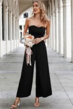 Elegant Off Shoulder Pleated High Waist Jumpsuit - Image 4