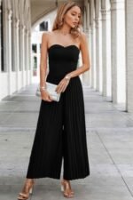 Elegant Off Shoulder Pleated High Waist Jumpsuit - Image 6