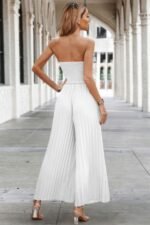 Elegant Off Shoulder Pleated High Waist Jumpsuit - Image 9