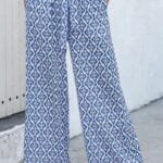 Wide Leg High Waist Tie Pockets Knot Pants
