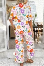 Two Pieces All Over Print Button Down Long Sets - Image 17