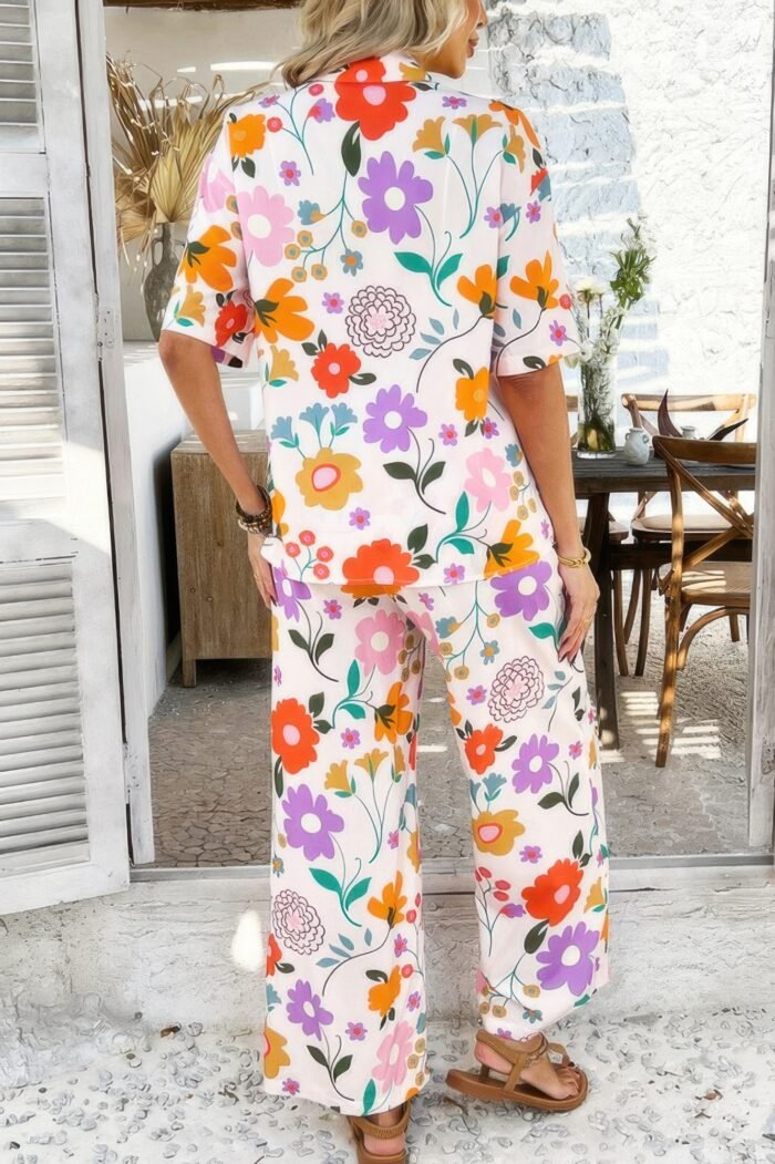 Two pieces all over print button down long sets - image 17