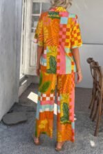 Two Pieces All Over Print Button Down Long Sets - Image 20