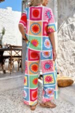 Two Pieces All Over Print Button Down Long Sets - Image 23