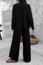 Two Pieces Split Solid Button Down Sets - Image 8