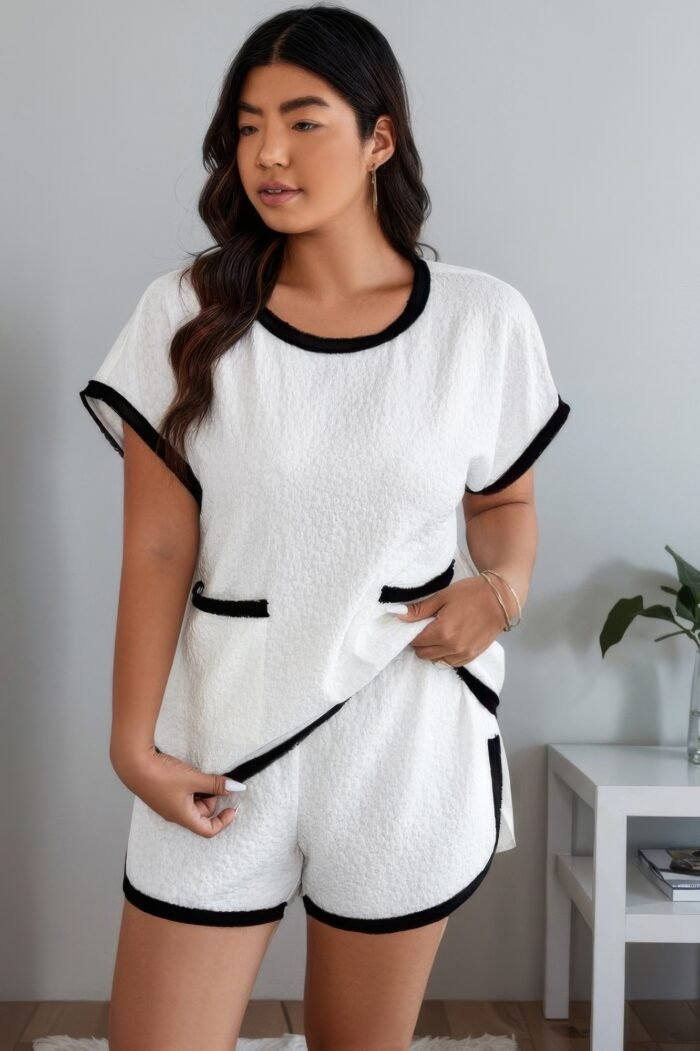 Plus size two pieces pocket elastic waist sets - image 4