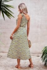 One Shoulder Sleeveless Maxi Dress - Image 2