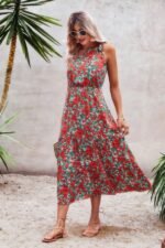 One Shoulder Sleeveless Maxi Dress - Image 3