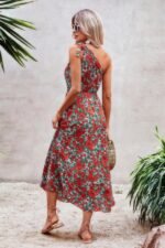 One Shoulder Sleeveless Maxi Dress - Image 4