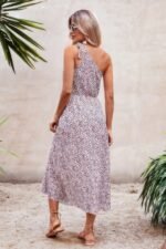 One Shoulder Sleeveless Maxi Dress - Image 6