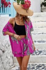 Two Piece Leopard Print Drop Shoulder Pockets Set - Image 4
