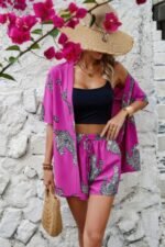 Two Piece Leopard Print Drop Shoulder Pockets Set - Image 5