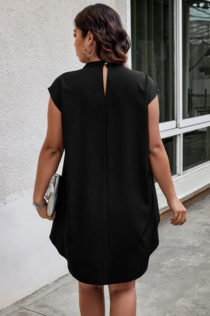 Plus size asymmetrical hem sparkly patchwork shirt - image 6