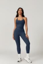 Solid Yoga Gym Fit High Ecastic Legging - Image 6