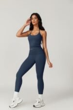 Solid Yoga Gym Fit High Ecastic Legging - Image 7