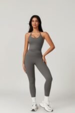 Solid Yoga Gym Fit High Ecastic Legging - Image 9