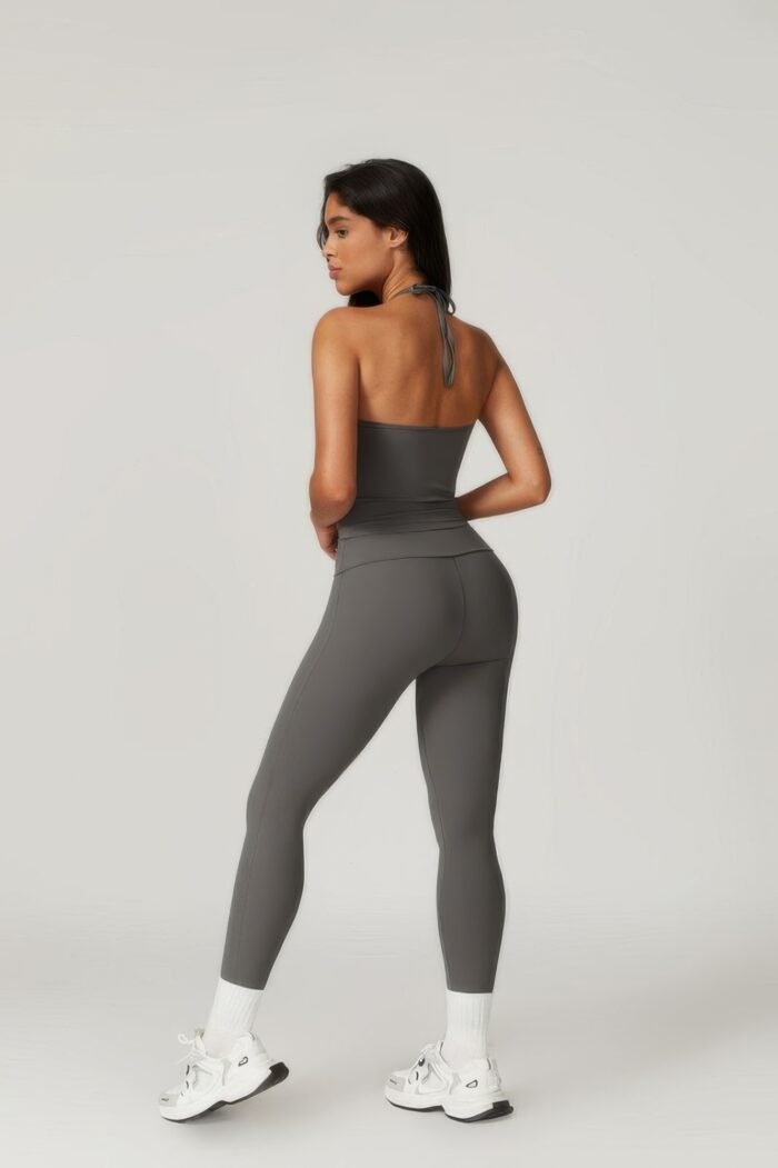 Solid yoga gym fit high ecastic legging - image 10