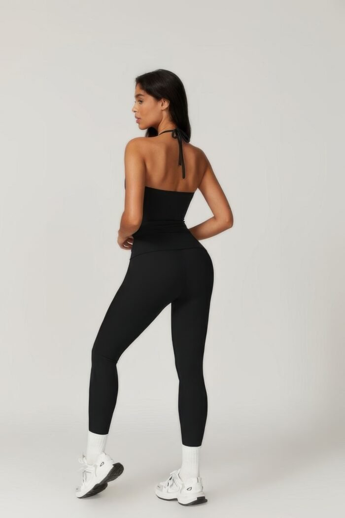 Solid yoga gym fit high ecastic legging - image 13