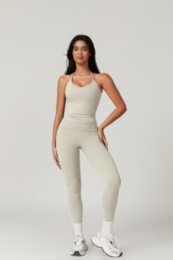 Solid Yoga Gym Fit High Ecastic Legging