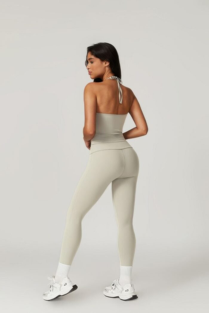Solid yoga gym fit high ecastic legging - image 16