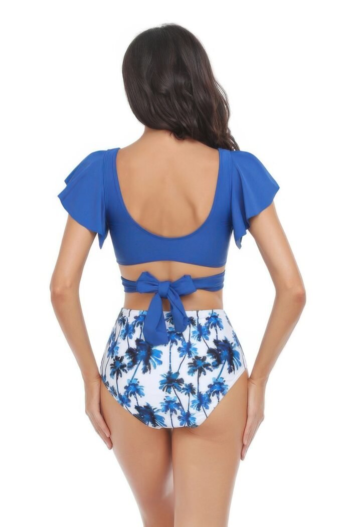 Two pieces sport bra high waist ruffle swimsuit - image 4