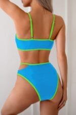 Square Neck Cut Out Two Pieces Bikini