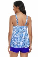 Printed Sleeveless Ruffle Two Pieces Swimsuits - Image 4