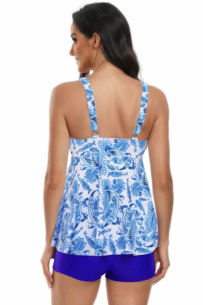 Printed sleeveless ruffle two pieces swimsuits - image 4