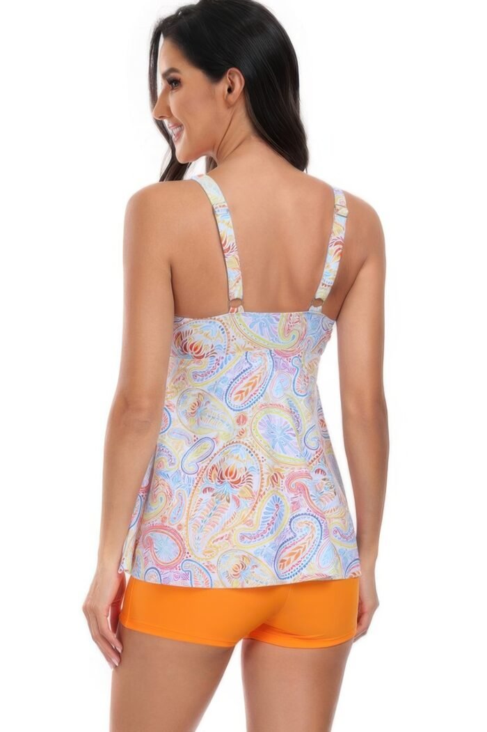 Printed sleeveless ruffle two pieces swimsuits - image 11