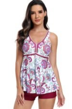 Printed Sleeveless Ruffle Two Pieces Swimsuits - Image 12