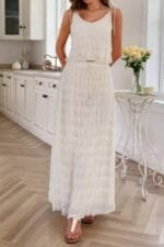 Strappy Maxi Skirt & Crop Top Co-ord Set – Summer Outfit