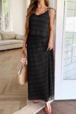 Strappy Maxi Skirt & Crop Top Co-ord Set – Summer Outfit