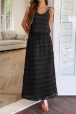 Strappy Maxi Skirt & Crop Top Co-ord Set – Summer Outfit