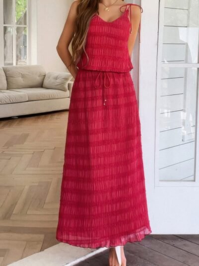 Strappy Maxi Skirt & Crop Top Co-ord Set – Summer Outfit Strappy Maxi Skirt & Crop Top Co-ord Set – Summer Outfit